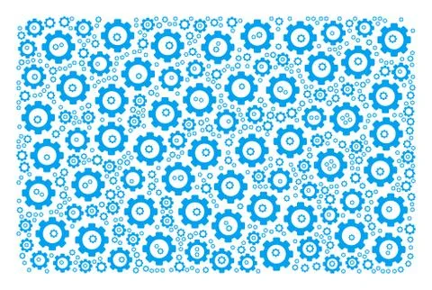 Filled Rectangle Composition of Cog Illustrazione stock