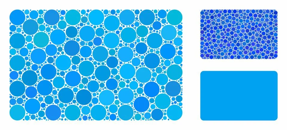 Filled rectangle Composition Icon of Round Dots Stock Illustration