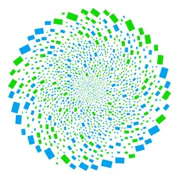 Filled Rectangle Cycle Exploding Globula 스톡 일러스트