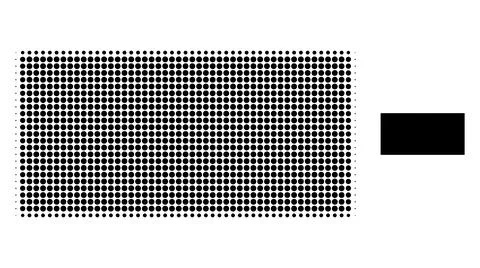 Filled Rectangle Halftone Dot Icon Stock Illustration