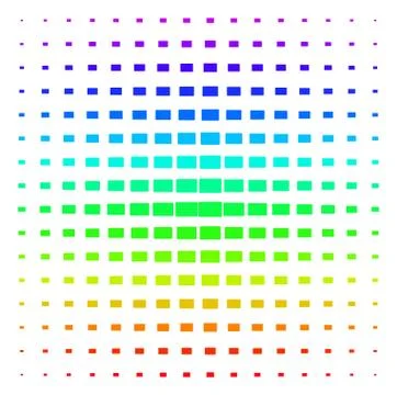 Filled Rectangle Icon halftone Spectrum grid イラスト素材