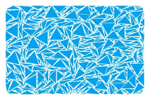 Filled Rectangle Mosaic of Triangles Stock Illustration