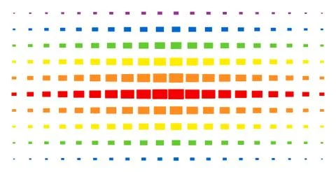 Filled Rectangle Spectrum Halftone Effect イラスト素材