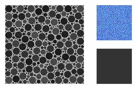 Filled Square Composition Icon of Circle Dots Stock Illustration