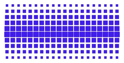Filled Square Rounded Shape Halftone Grid Illustrazione stock
