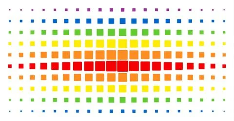 Filled Square Rounded Spectrum Halftone Grid イラスト素材