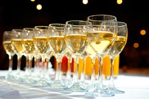 Filled stemware 写真素材