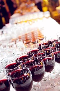 Filled stemware Stock Photos