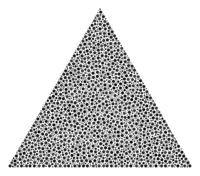Filled Triangle Mosaic of Dots 스톡 일러스트