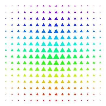 Filled Triangle Shape halftone Spectrum effect イラスト素材