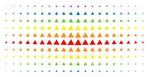 Filled Triangle Spectral Halftone Matrix Illustrazione stock