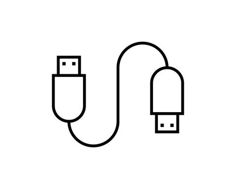Filled usb icon. transfer, computer, drive, flash, plug, data, technology sig Illustrazione stock