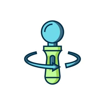 Filled VR controller game icon isolated on white background. Virtual reality  Stock Illustration