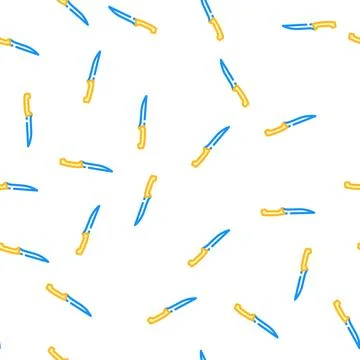 Fillet knife vector seamless pattern Stock Illustration