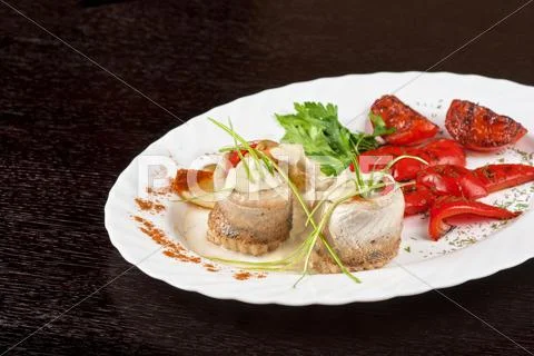 Fillet of pikeperch Stock Photos