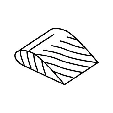 Fillet salmon line icon vector illustration Stockillustratie