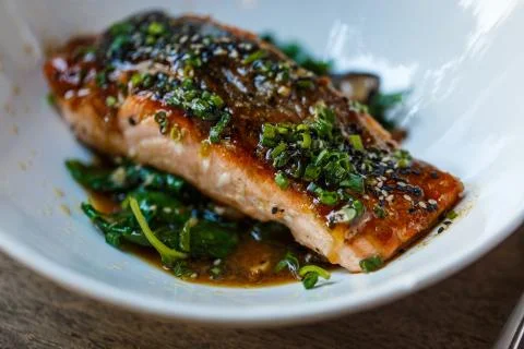 Fillet of salmon Stockfoto's