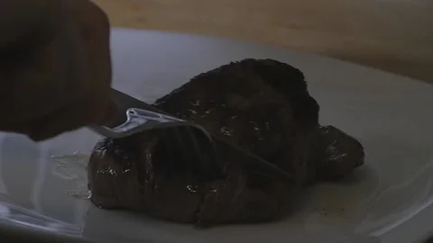 Fillet Steak Meat cut Stock Footage 169611200