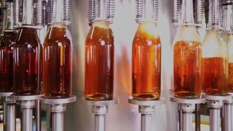 Filling arrack bottles 3 Video stock 288232818