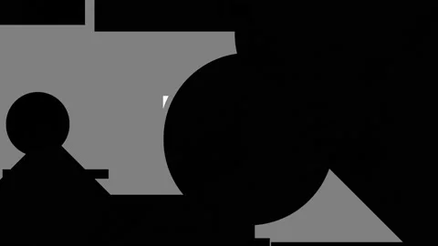 Filling of a black background with different white polygons Stock-Footage 149985799