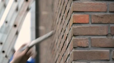 Filling the borehole with mortar Stock Footage