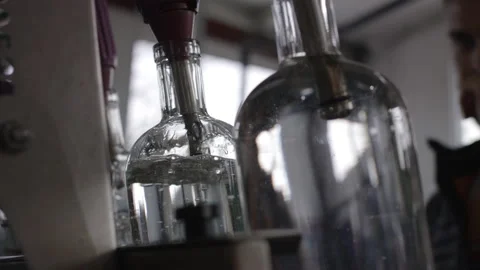 Filling a bottle Stock Footage 137673674