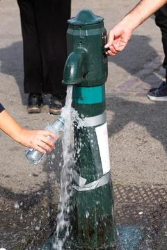 Filling a bottle Stock Photos