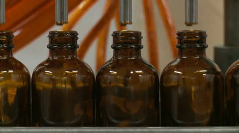 Filling Bottles B Stock Footage 25540890
