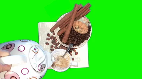 Filling cappuccino Stock Footage 43169016