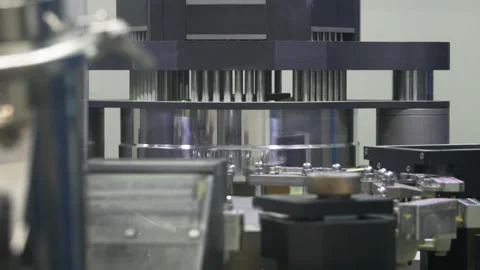 Filling capsules caps with powder process. Medical encapsulation machine. Stock Footage 152352260