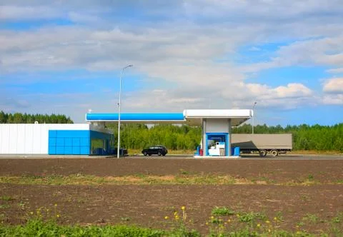 Filling car station Stock Photos