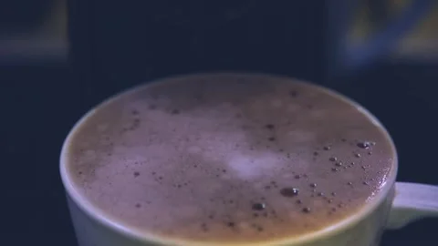 Filling coffee in the coffee machine at the cafe Stock Footage 244601324