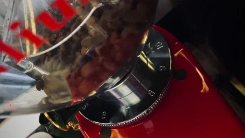 Filling coffee into the grinder Video stock 150577270