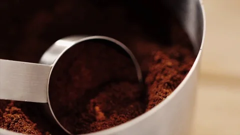 Filling Coffee spoon Stock Footage 70578821