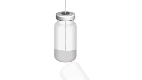 Filling Up Covid Injection Bottle Stock Footage 158754802