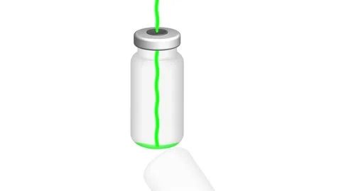 Filling Up Covid Injection Bottle Vídeo Stock 158754823