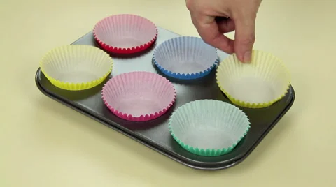 Filling Cup Cakes Stock Footage 1103828