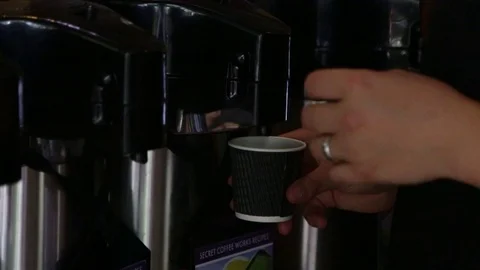 Filling up cup of coffee Stock Footage 71231316