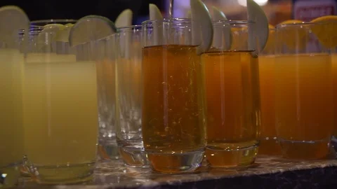 Filling drink at event Stock Footage 115024367