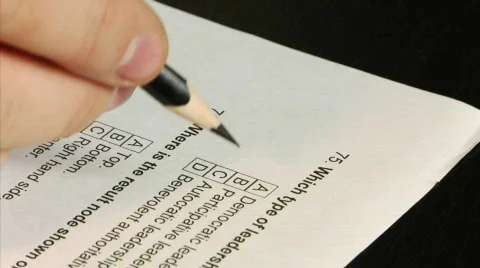 Filling examination test Stock Footage 575552