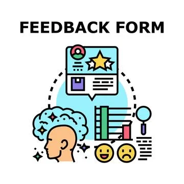 Filling feedback form for customer experience improvement Stock Illustration