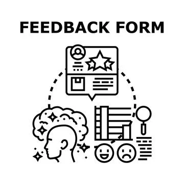 Filling feedback form for customer experience improvement Stock Illustration