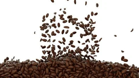 Filling the frame with roasted coffee beans isolated Stock Photos