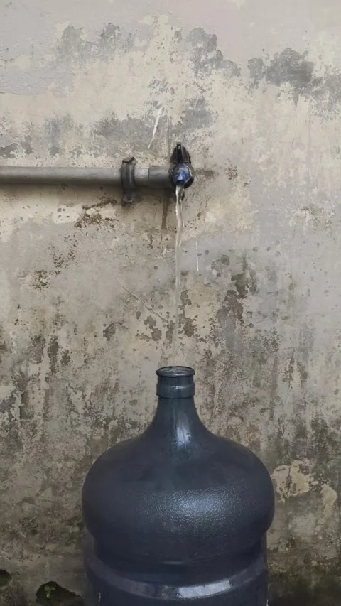 Filling Gallon Water Stock Footage 306283837