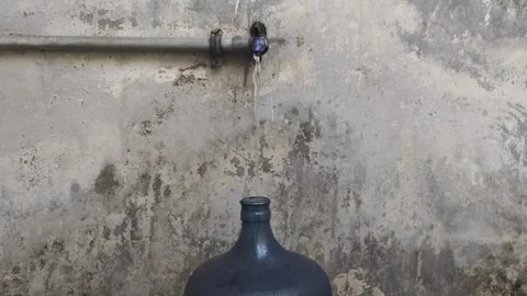 Filling Gallon Water Stock Footage 306283840