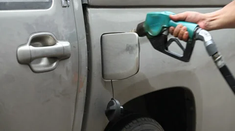 Filling up with Gasoline Stock Footage 33032431
