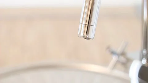 Filling glass of clean water Stock Footage 1064890
