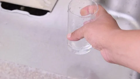 Filling A Glass WIth Water Stock Footage 95961950