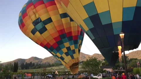 Filling Hot Air Balloon Video stock 184594656