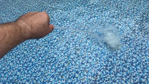 Filling Inflatable Garden Pool with Tap Water Video stock 278038927